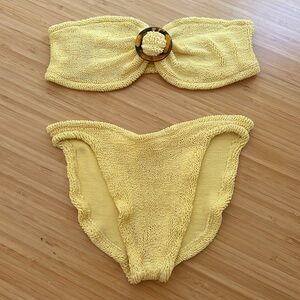 Hunza G Gloria Yellow Crinkle Bikini